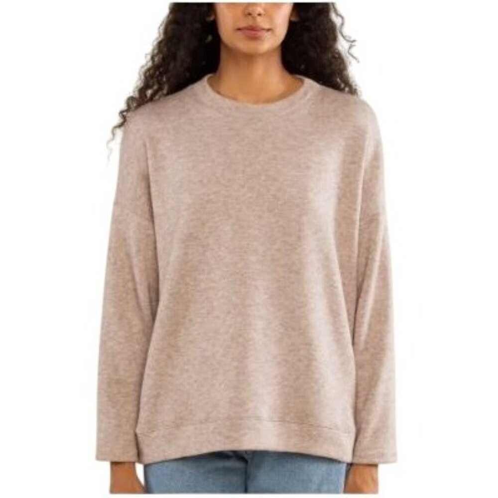 DYI Women's Cashmere Wool Oversized Sweater Heather Oatmeal Size Small